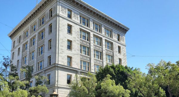 historic building in Whittier ca new paint on exterior