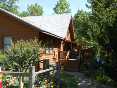 paint log cabin
