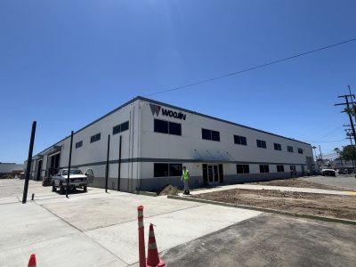 repainted warehouse exterior