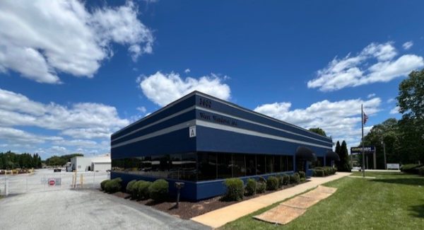 after office building painting three quarter view