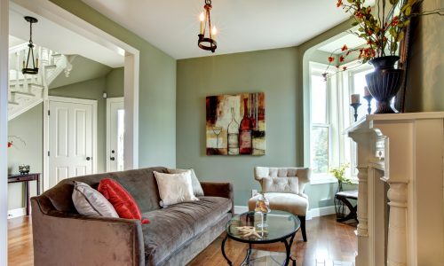 calming green toned room