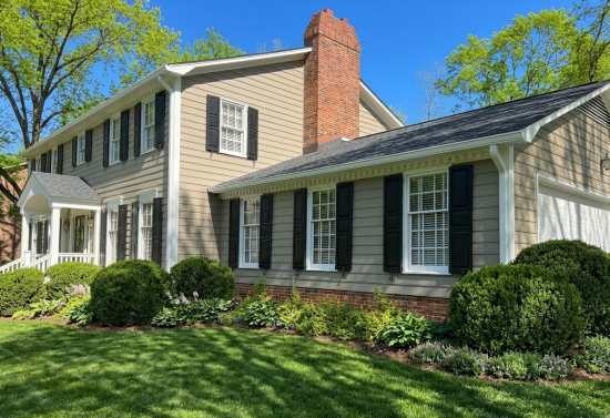 brown home exterior painting