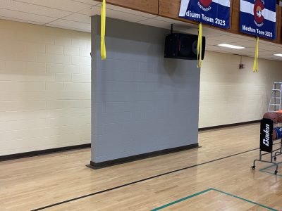 painted basketball gym