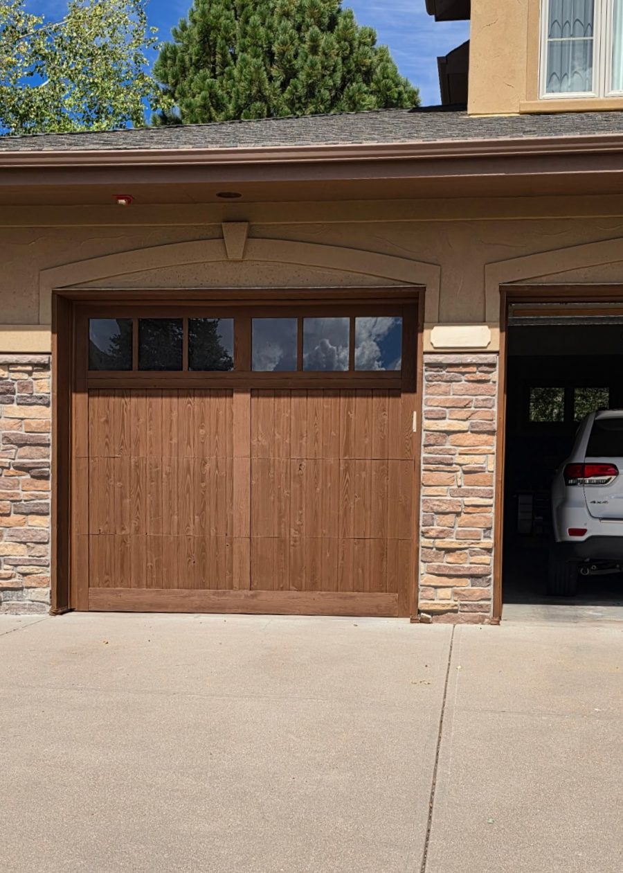 wooden home garage door after stain Preview Image 3