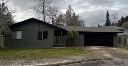 Exterior Painting of Dark Green Home