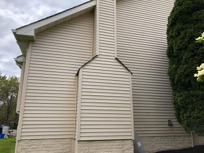 Siding after power wash