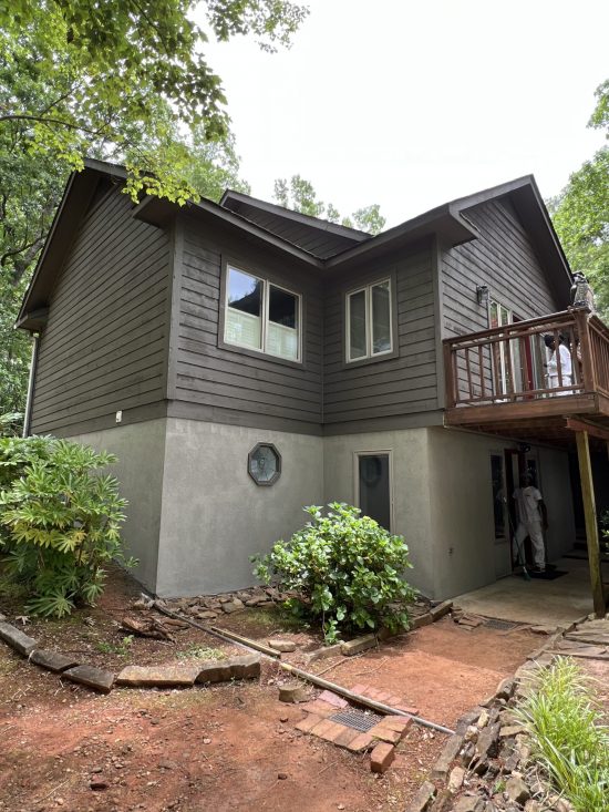 Exterior House Painting Dark Gray