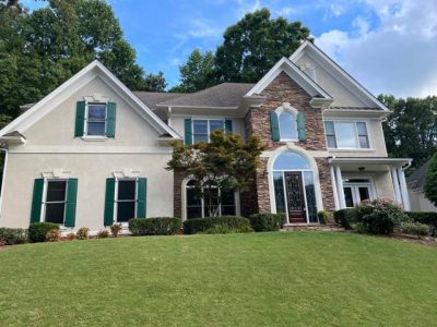 photo of repainted exterior of home in alpharetta