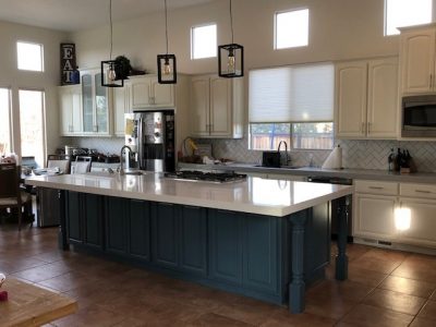 Kitchen Cabinet Island Painting Kucera After