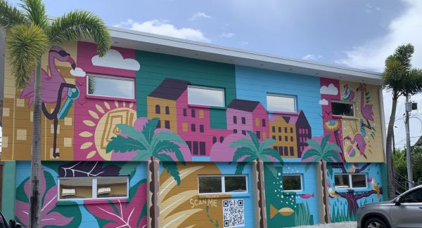 custom mural painted wall after photos exterior painting project by certapro painters of st petersburg fl