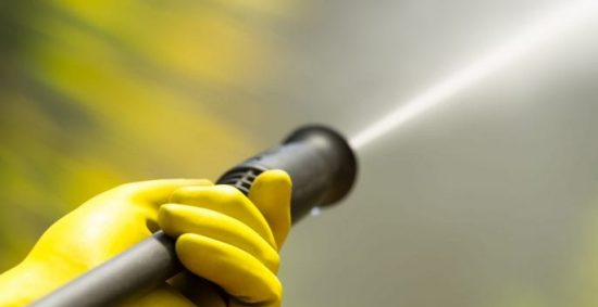 power washing house