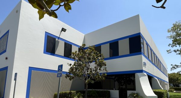 repainted industrial building exterior