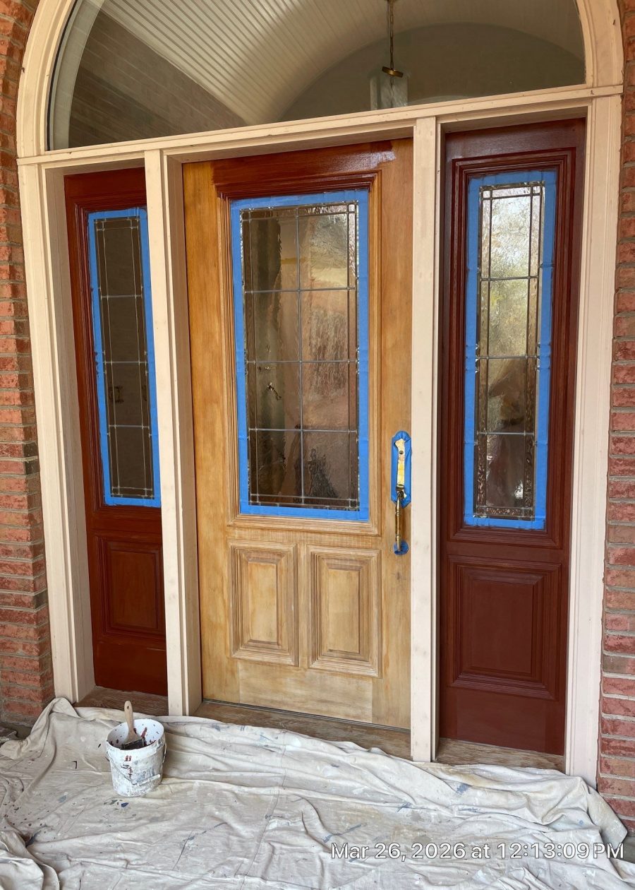 home entryway door prepped for stain Preview Image 1