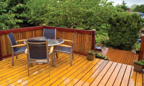 Exterior Wood Deck Staining and Protective Railing Sealing