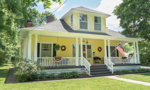 Yellow & White Painted Home