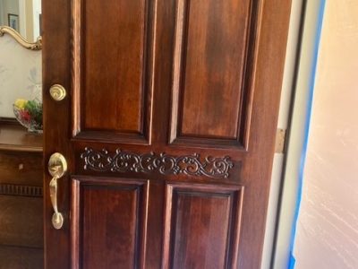 front door staining