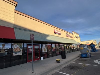 retail location with painted eifs