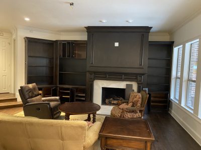 front room wood staining