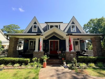 repainted home exterior front in alpharetta, ga