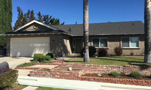 Tan Stucco House