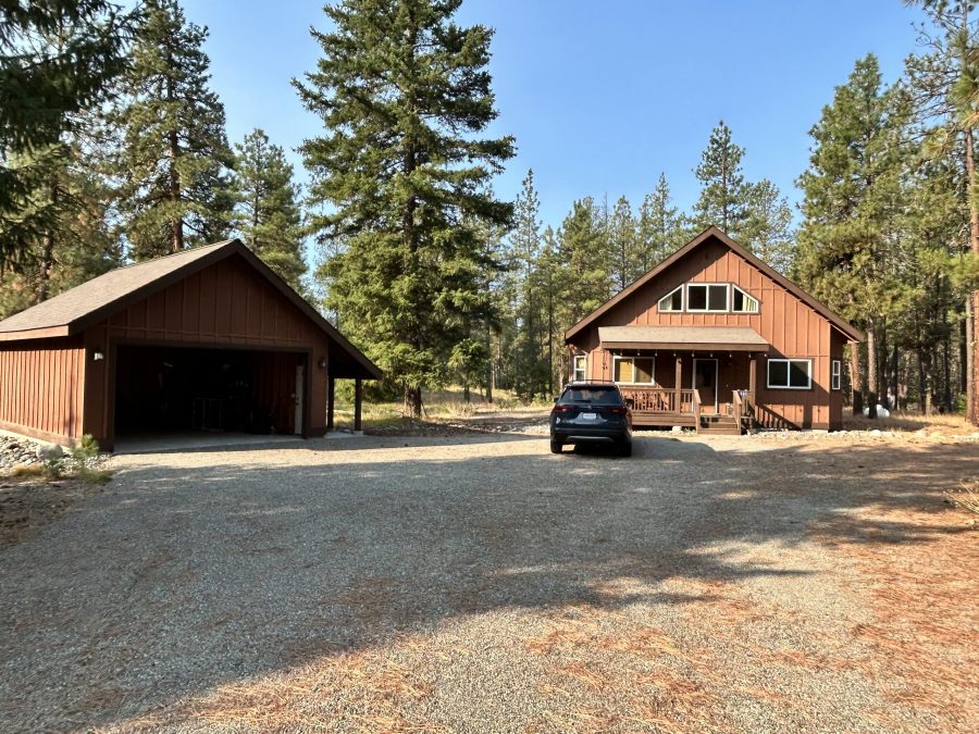 cabin home and detached garage exterior before painting Preview Image 6