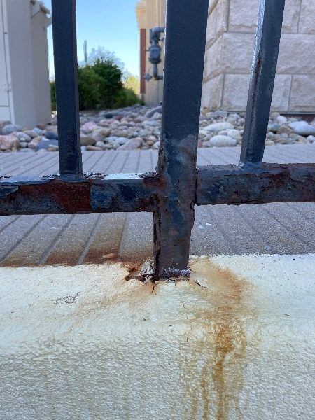 rusted handrail on sidewalk Preview Image 3