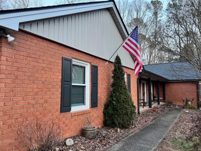 photo of repainted red brick home in roswell