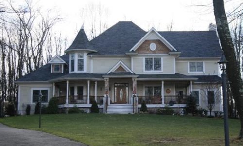 Contemporary Colonial with White Trim