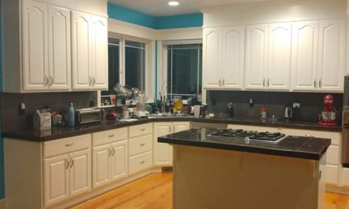 Custom Kitchen Cabinet Enamel Painting