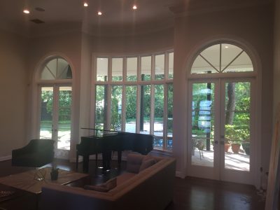 Interior family room painting by CertaPro house painters in Austin, TX