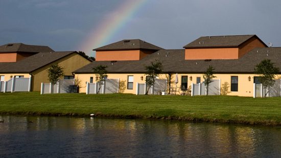 Spacecoast, FL Condos rainbow over condos