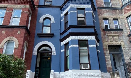 Vibrant Blue Row House