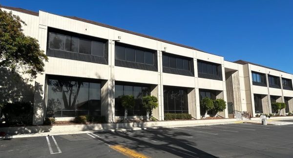 industrial plaza and parking lot