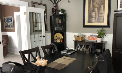 Two-Tone Dining Room Painting and Beadboard Wainscoting