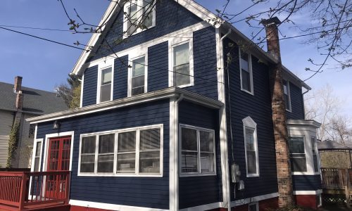 Blue and White Exterior