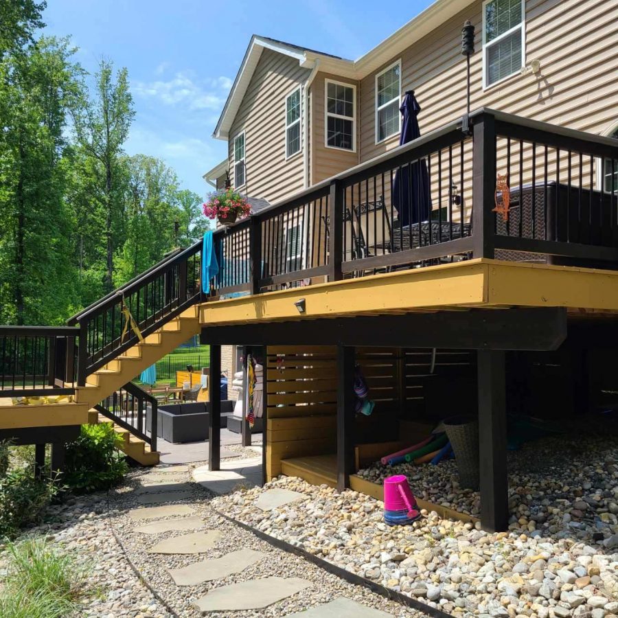 Deck Staining Project in Huntington, MD - View from the walkway Preview Image 1