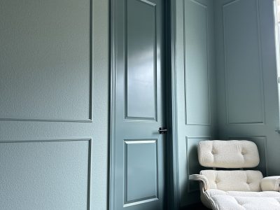 Amazing blue interior paint project.