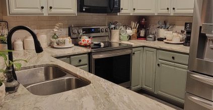 Two Tone Cabinet Painting