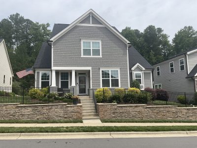 after home front view of exterior painting