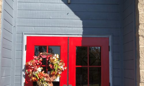 Entry with Red Doors