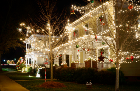 Holiday light installation
