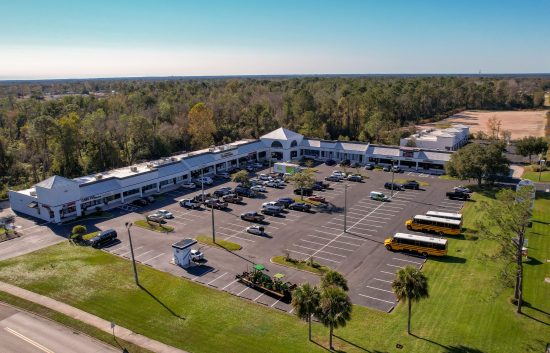 Sky View of Strip Mall