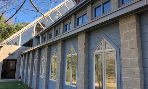 Exterior Window Trim & Siding Painted
