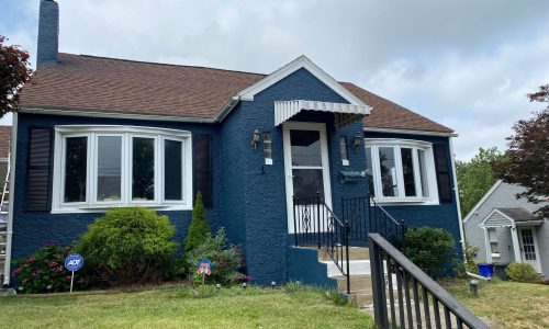 Textured Stucco Exterior & Accent Trim Painting - After