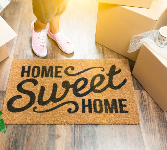 welcome mat saying 