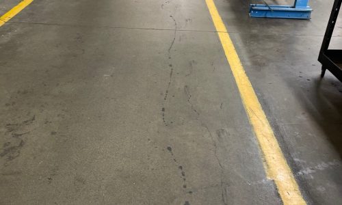 Faded Pedestrian Walkway Markings