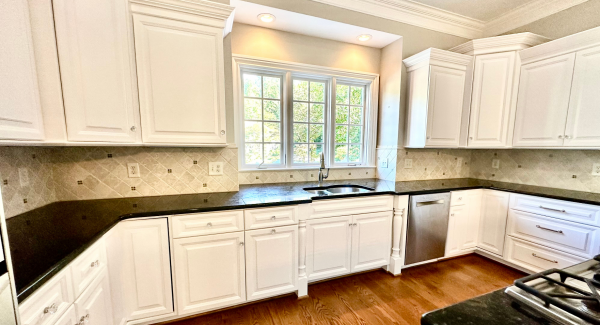Home kitchen in Winston-Salem interior cabinet painting.