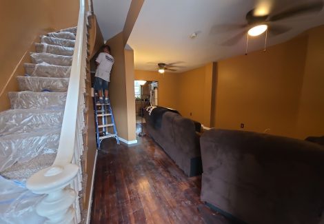 Stair Rail and Celling Repair in Jersey City, NJ