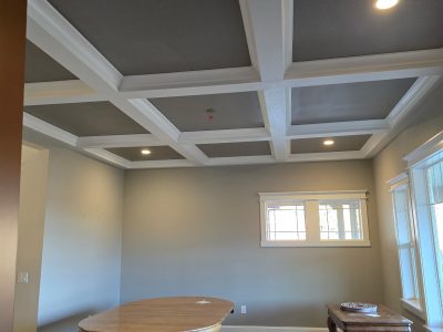 room with coffered ceiling