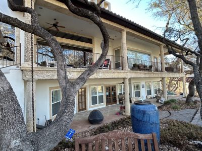 white painted missionstyle house exterior